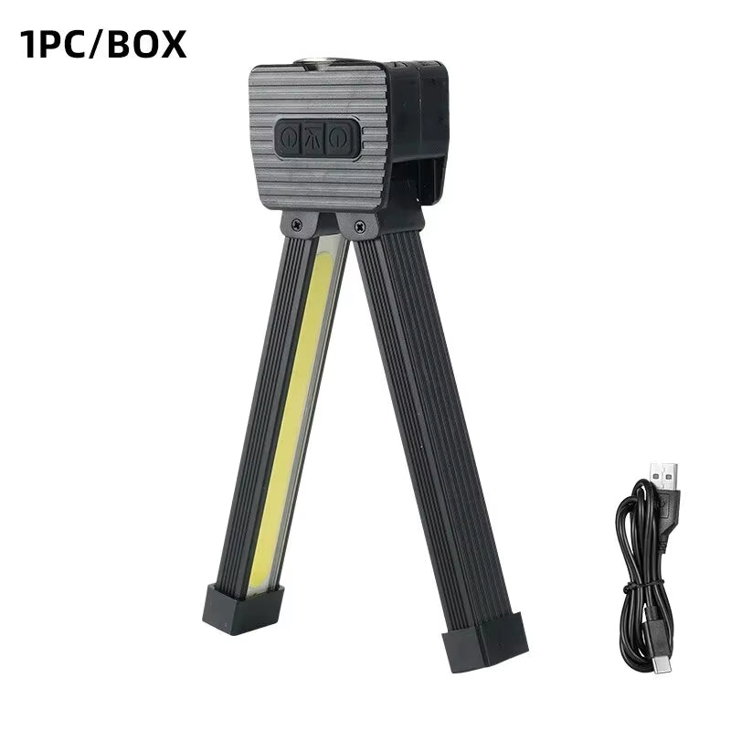Strong Flashlight outdoor Multifunctional Camping Lighting flashlight Auto Repair Work Lightfolding COB Light