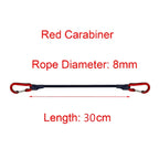 Packing Ropes Outdoor Elastic Bungee Cords with Red Hooks Stretch Lightweight for Bikes Car Luggage Roof Rack Strap
