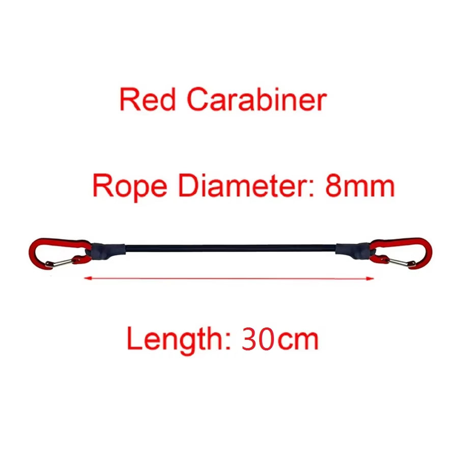 Packing Ropes Outdoor Elastic Bungee Cords with Red Hooks Stretch Lightweight for Bikes Car Luggage Roof Rack Strap