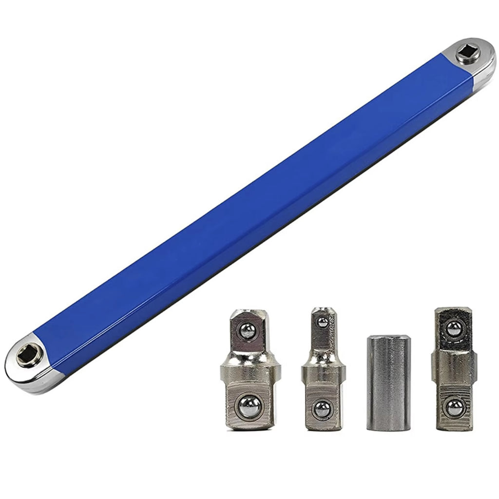 Extension Ratchet Wrench 15-inch Extension Wrench 3/8" Offset Impact-Ready Socket Wrench Tools Versatile Square Drive Adapters