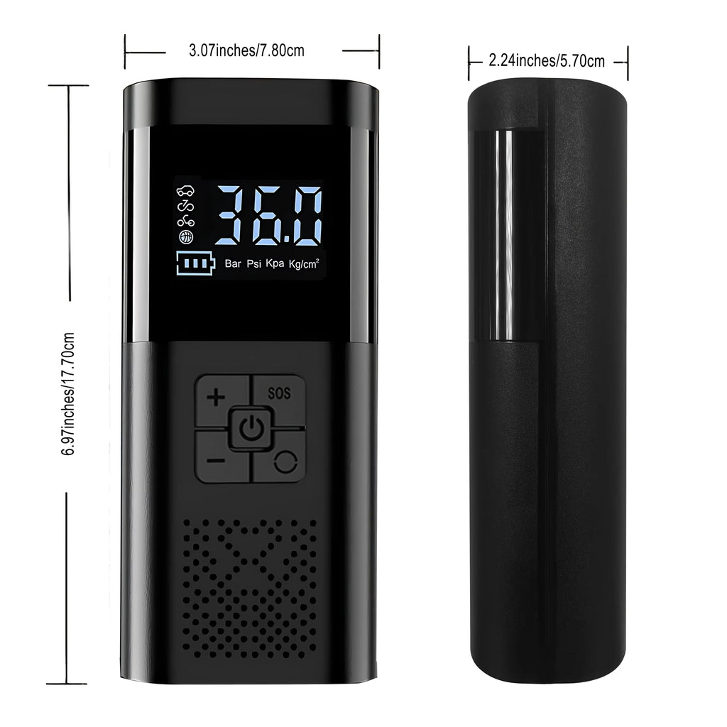 Portable Car Air Compressor 3X Faster 150PSI Cordless Tire Inflator Pump with Digital Gauge for Car Motorcycle Bike Air Pump