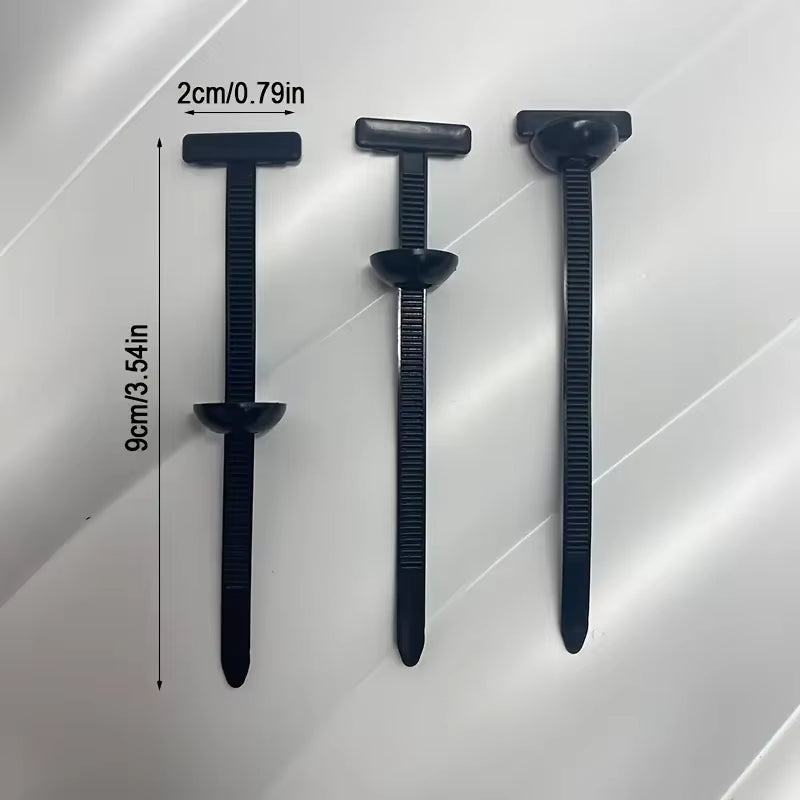 100pcs Heavy-Duty Self-Locking Nylon Cable Ties - UV-Resistant, High-Strength Fasteners for Car/Home/Office/Outdoor Use
