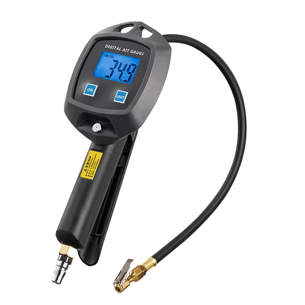 With Inflator Hose Nozzles Car Tester Tire Pressure Gauge 0-255Psi 0-18Bar Monitor Inflation Gun Motorcycle Bike Tyre Manometro