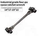 1pc 4 in 1 Dog Bone Ratchet Wrench Set, Double-Sided Automatic, Adjustable Steel, Multifunctional, Very Useful, for Easy Work