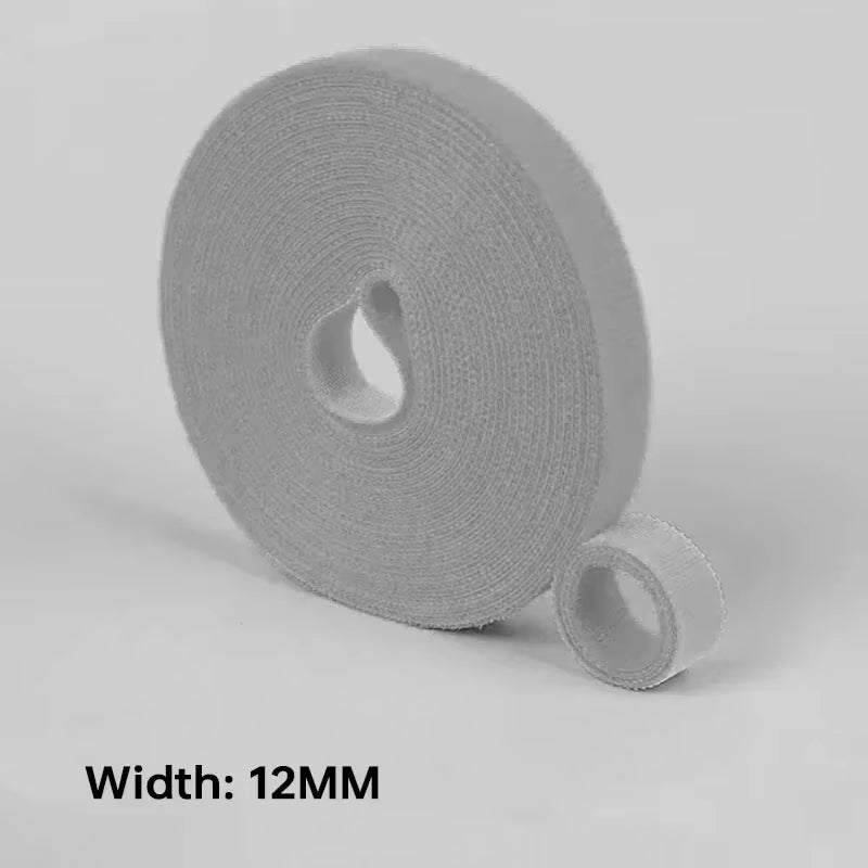 5M/Roll 12mm Width Cable Organizer USB Cable Winder Management nylon Free Cut Ties