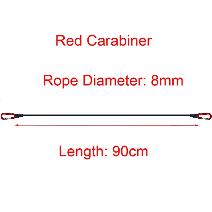 Packing Ropes Outdoor Elastic Bungee Cords with Red Hooks Stretch Lightweight for Bikes Car Luggage Roof Rack Strap