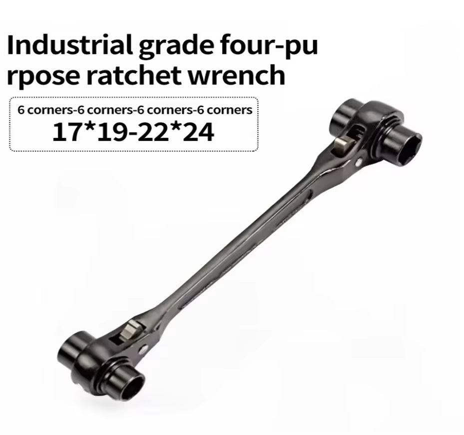 1pc 4 in 1 Dog Bone Ratchet Wrench Set, Double-Sided Automatic, Adjustable Steel, Multifunctional, Very Useful, for Easy Work
