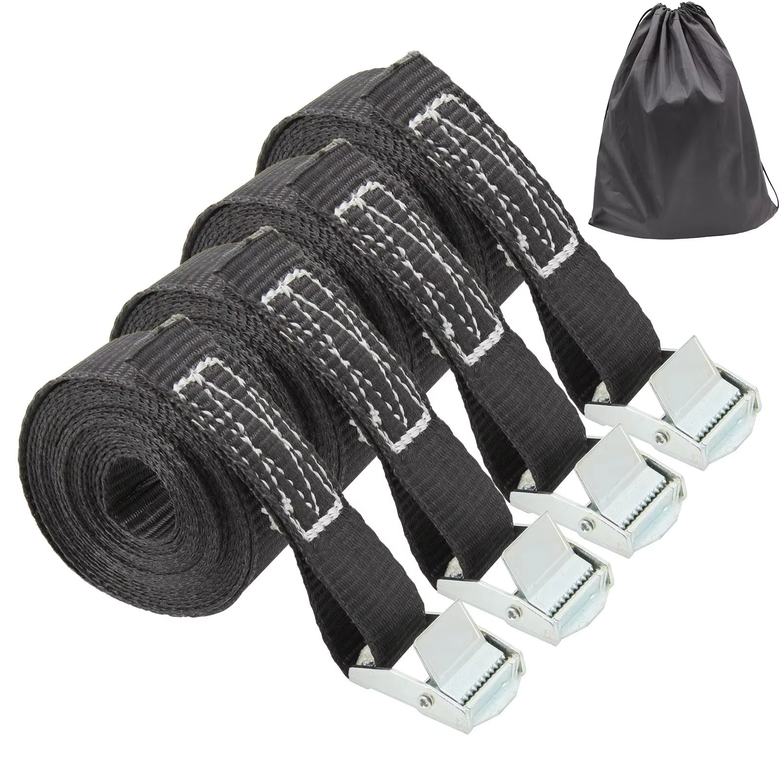 1100lb Lashing Straps Tie-Down Belt Car RV Motorcycle Bike With Metal Buckle Tow Rope Strong Ratchet for Cargo Luggage Bag Kayak