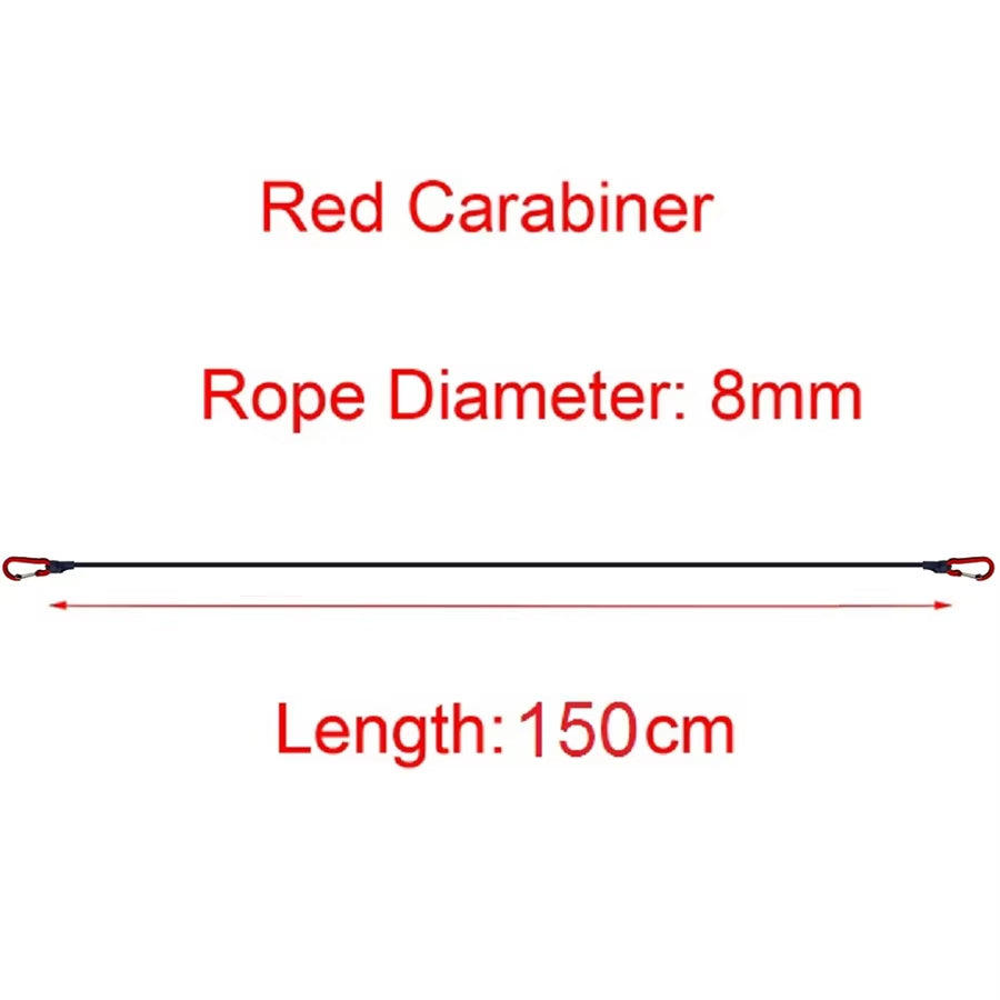 Packing Ropes Outdoor Elastic Bungee Cords with Red Hooks Stretch Lightweight for Bikes Car Luggage Roof Rack Strap