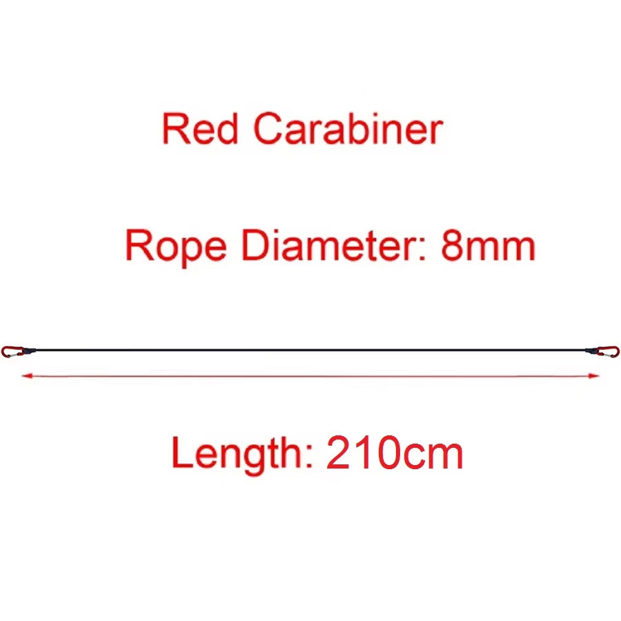 Packing Ropes Outdoor Elastic Bungee Cords with Red Hooks Stretch Lightweight for Bikes Car Luggage Roof Rack Strap