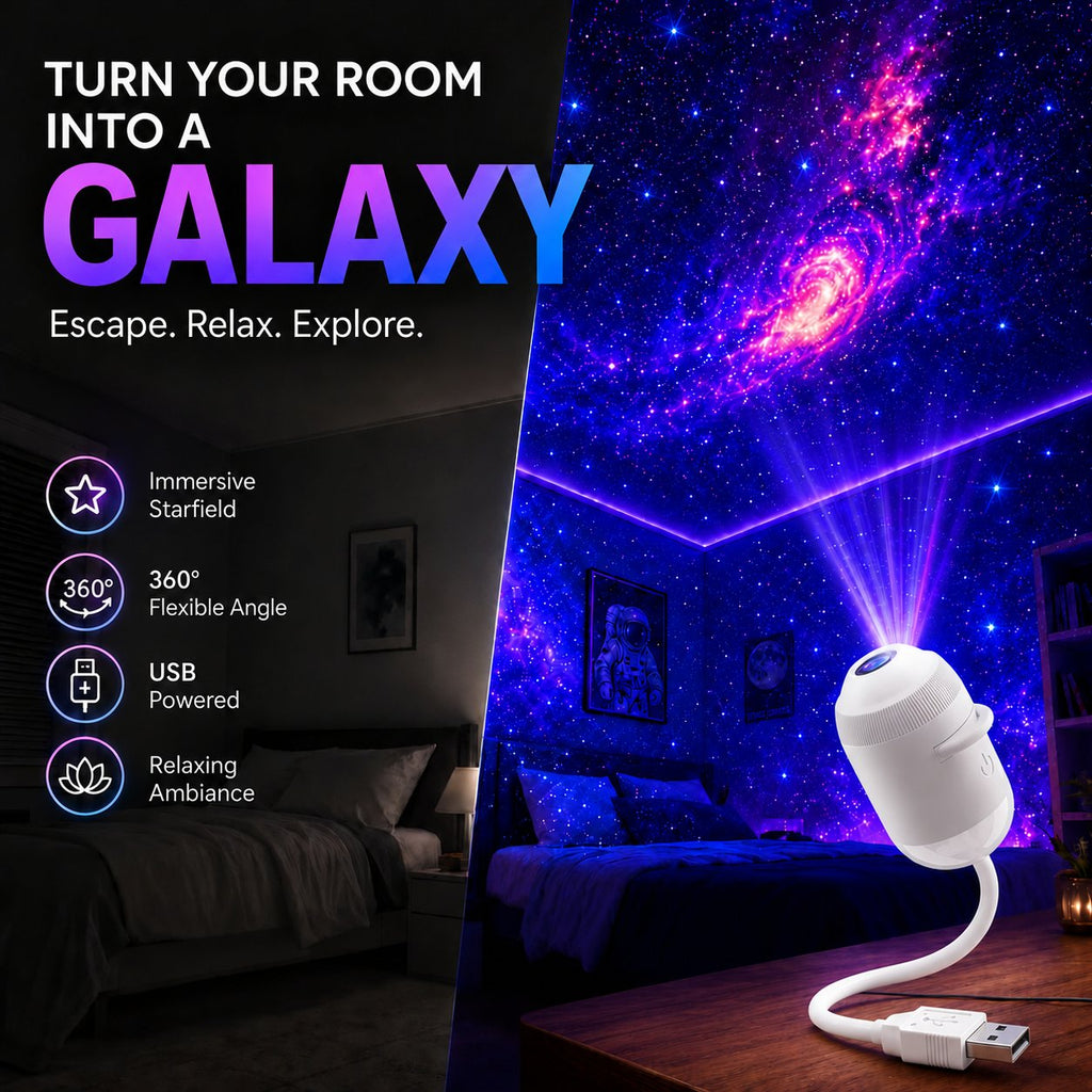 🌌🌠 Plug-and-Play HD Smart Dynamic 5D Holographic Night Light Projector