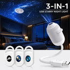 🌌🌠 Plug-and-Play HD Smart Dynamic 5D Holographic Night Light Projector